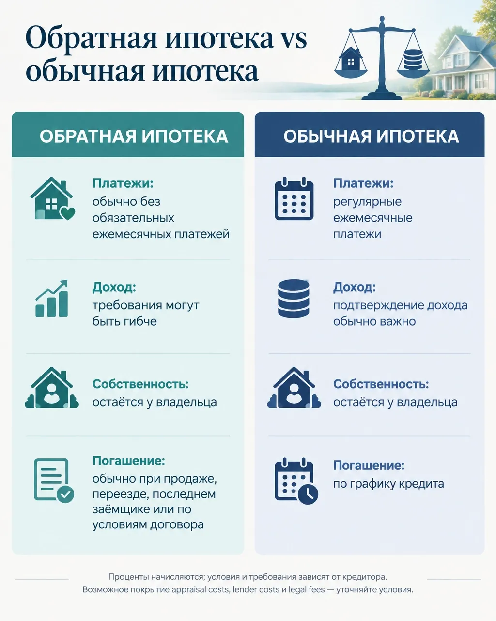 Reverse mortgage vs. a regular mortgage: the difference in plain words